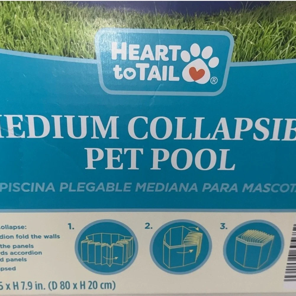 Heart To Tail Medium Collapsible Pet Pool D 31.5x H 7.9 in
